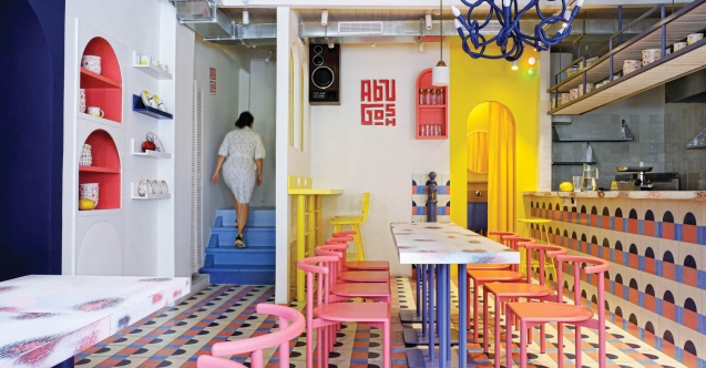 Rusya’nın merkezinde Op-Art ve Memphis tarzındaki kafe