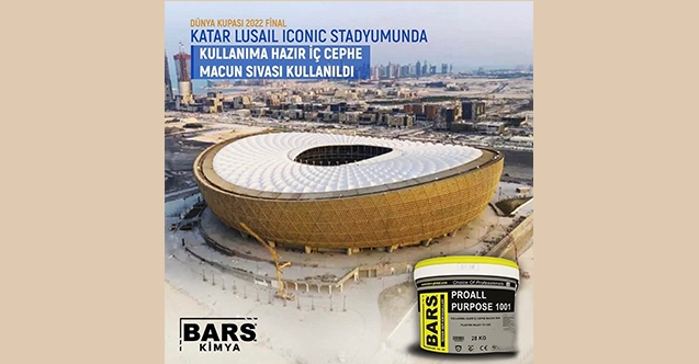 2022 Dünya Kupası’nın kaldırıldığı Lusaıl Iconıc Stadyumu’na Bars imzası
