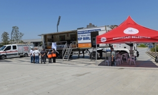 Osmangazi’de gerçek gibi deprem eğitimi