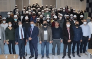 İnşaat mühendisi adaylarının baret heyecanı